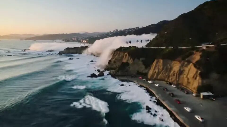 Coastal highway aerial
