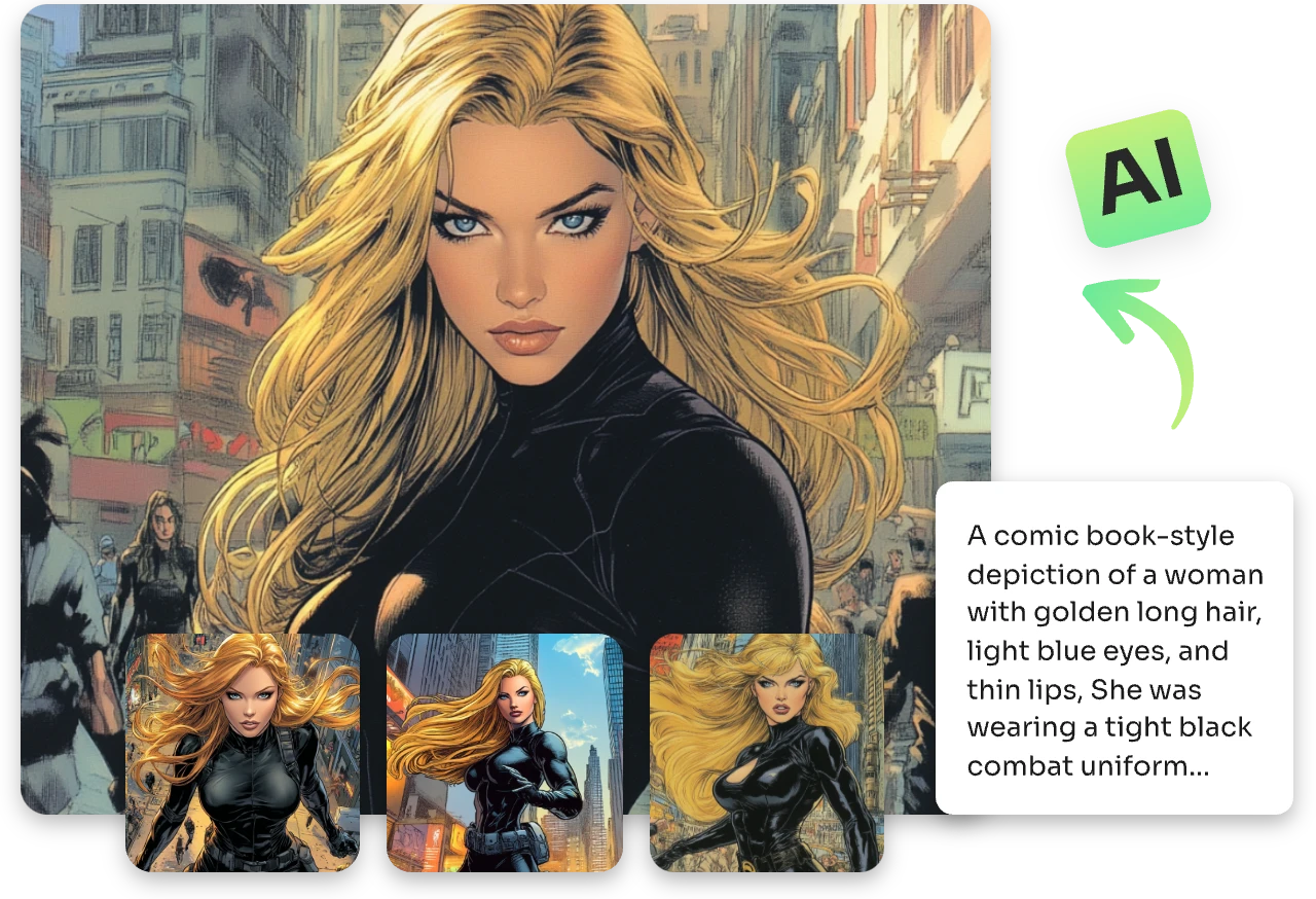 3.Customizable AI Anime & Comic Scenes