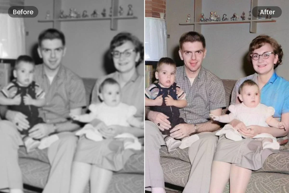 Family Photo Before & After