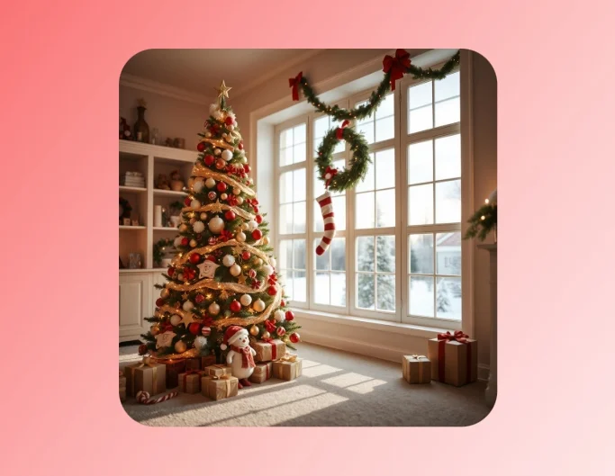 AIクリスマスグラフィックデザイン