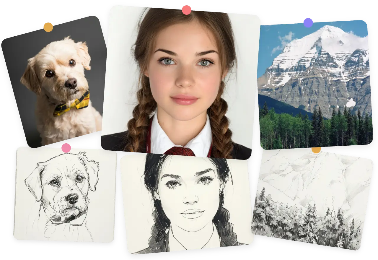 One-Click Photo to Sketch Conversion