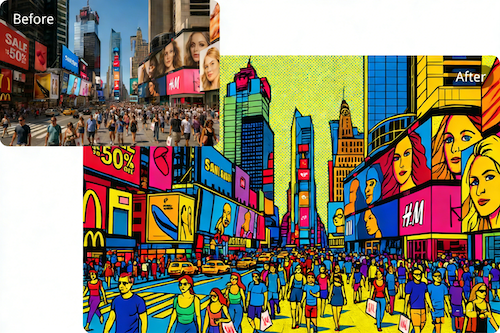 Faithful Recreation of Classic Pop Art Styles